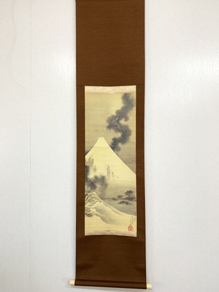 【印刷工芸】Y0445 葛飾北斎「富士に龍」紙本 工芸の画像2