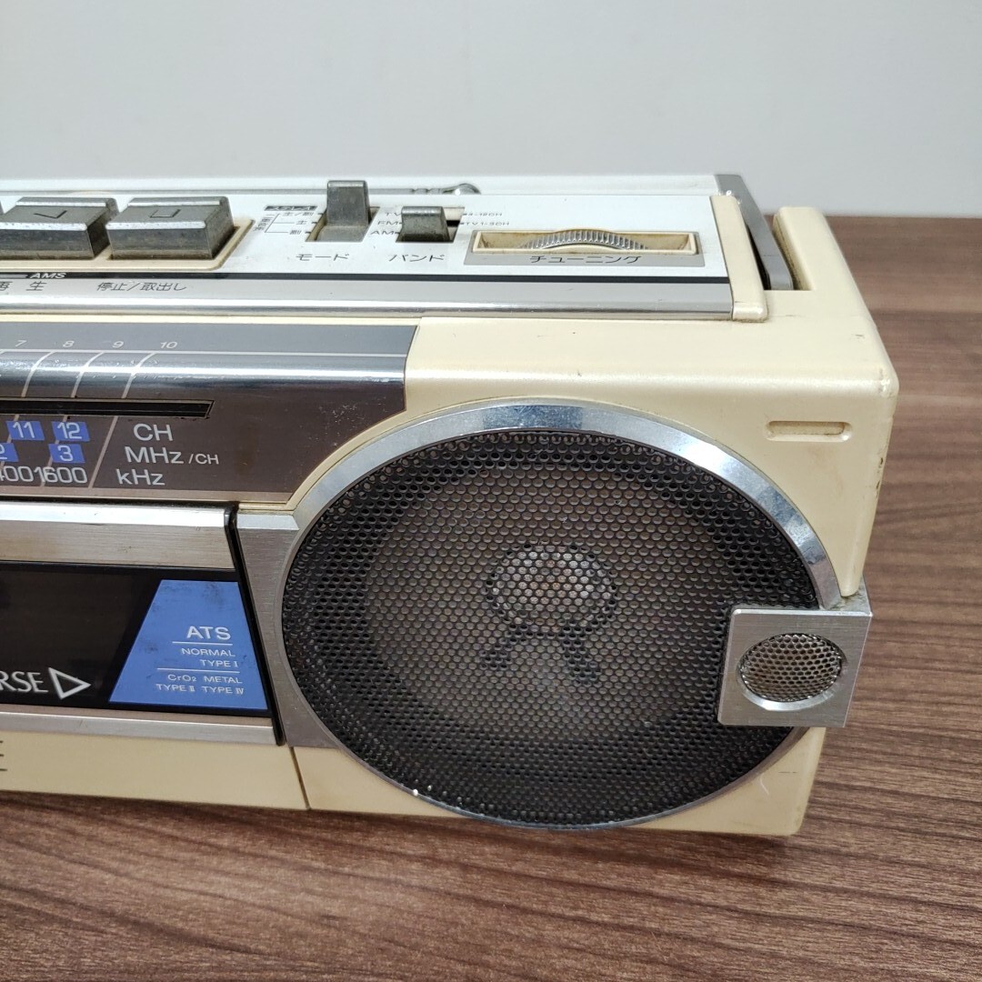 昭和レトロ ラジカセ SONY ソニー CFS-W80 当時物 通電OK テープ再生難ありの画像6