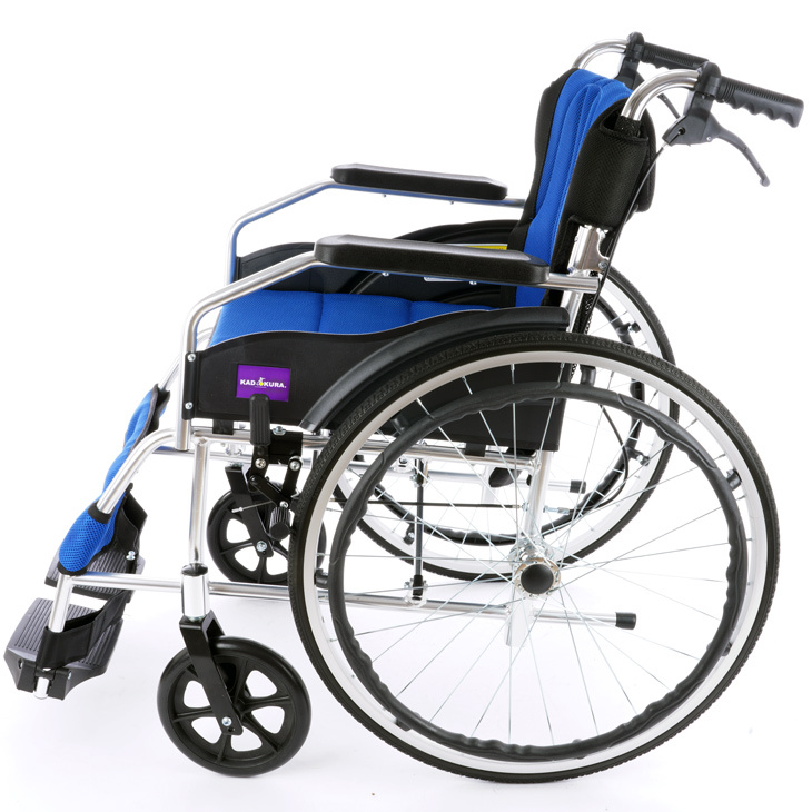 車椅子 車いす 車イス 軽量 コンパクト 自走式 チャップス ゴールド A101-AGD カドクラ Lサイズ_画像5