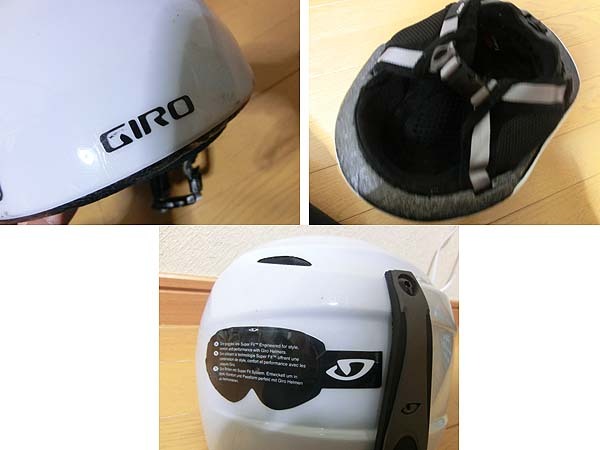 ■GIRO ジロ スリングショット キッズ スノーボード スキー ヘルメット サイズXS/S（49-52cm）白 中古 _画像9