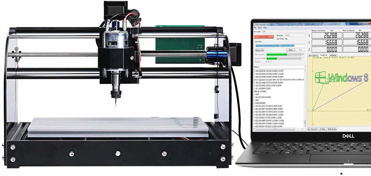 CNC3018 PRO-BM CNC 卓上デスクトップ 彫刻機 趣味 DIY アクリル、PCB、ウッドメタル用 ミニフライス盤 軟金属表面 木工 ルータキット ER11の画像7