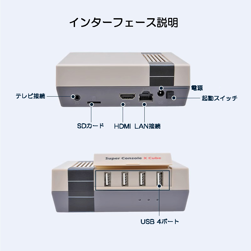  Japanese edition game console retro game HD 4K 64GB 3D game equipped game box 33000 built-in retro game 