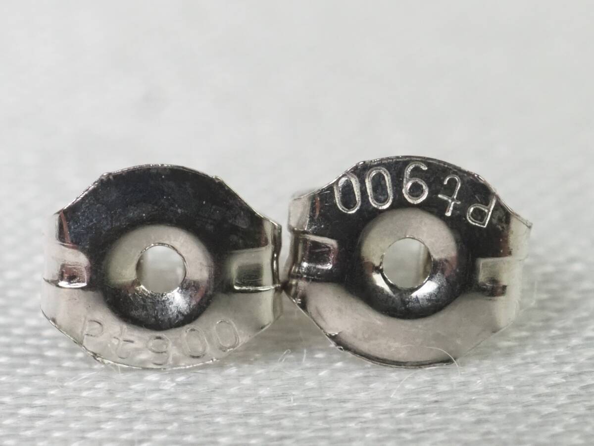 【3657E】Pt900プラチナ 天然ダイヤモンド 計0.30ct/0.15ct/0.15ct/0.8g ピアス_画像7