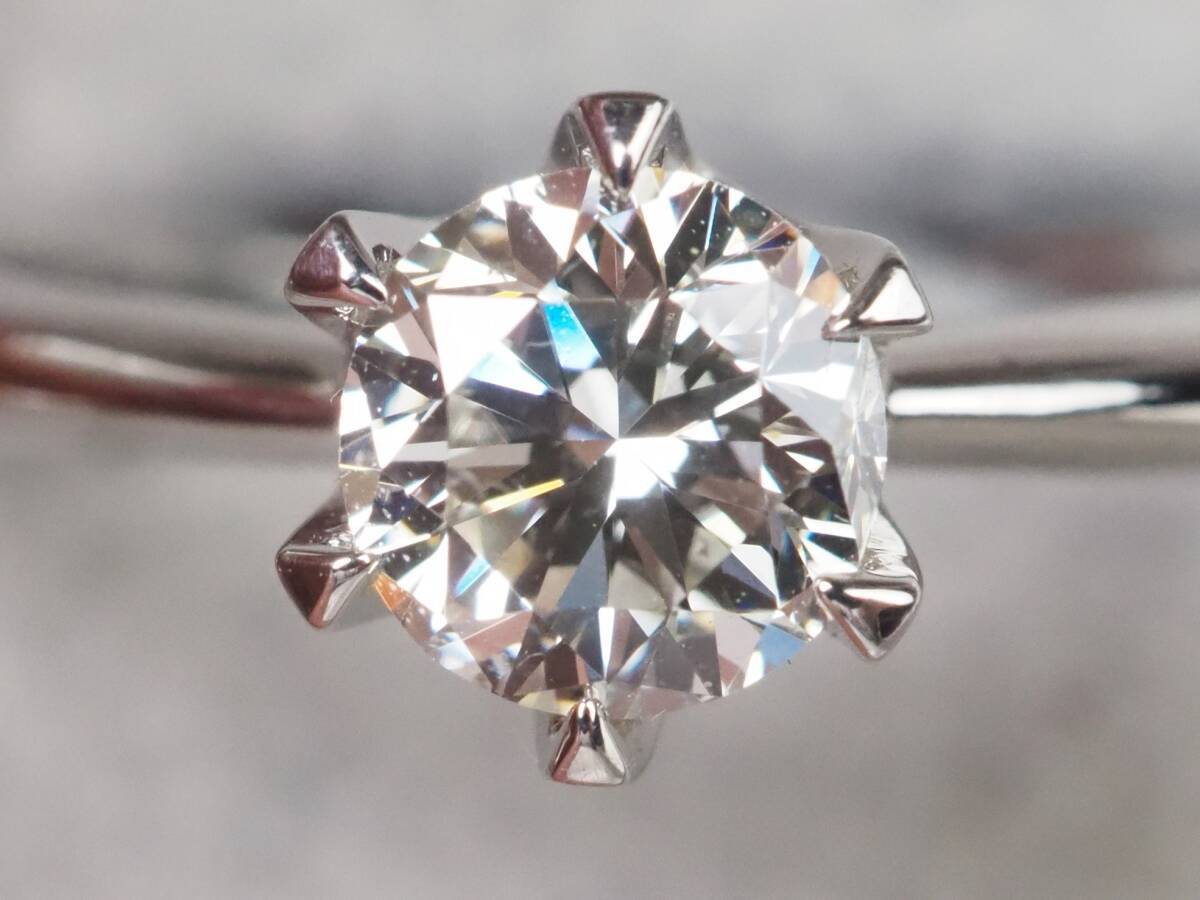 【3697A】Pt850プラチナ 良質 天然ダイヤモンド 大粒 1.00ct/4.9g カメリア ジュエリーマキ リング 指輪 ♯15.5の画像3