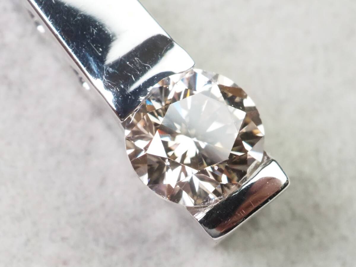 【3778A】K18WG 天然ダイヤモンド 0.4ct/2.1g ペンダントトップの画像4