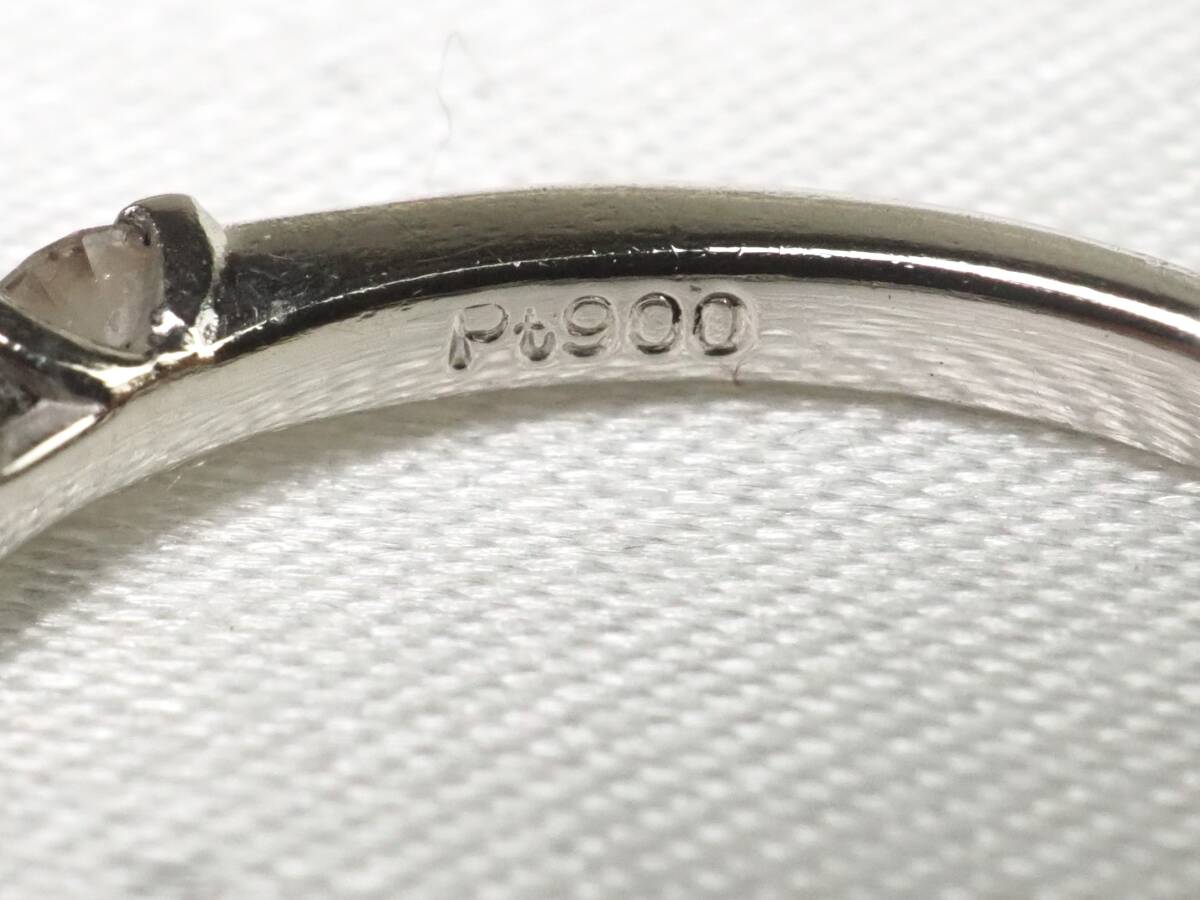 [3808M]Pt900 платина натуральный бриллиант 0.52ct/2.1g Eternity кольцо кольцо #12