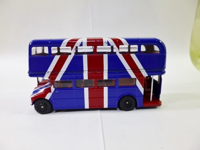m1396 CORGI Corgi London bus 2 storey building bus Union Jack color minicar 