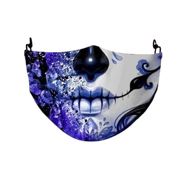 面白いマスク 洗える 大人用 ハロウィン フェイスカバー 仮装 パーティーグッズ 立体 ハッピー造り コスプレ ゴースト-紫_画像1