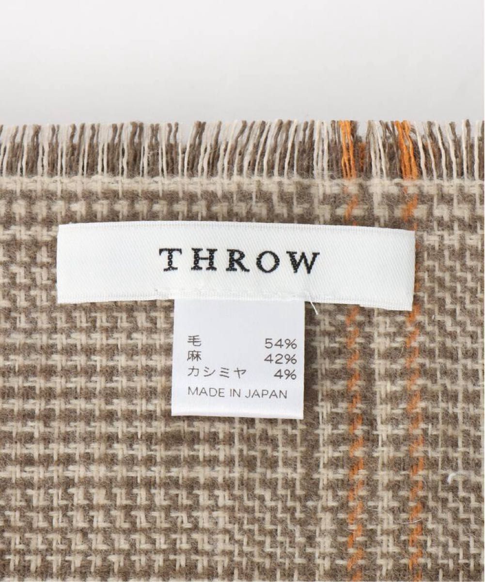 THROW スロー ストール Deuxieme Classe チェック ウール リネン THROW スロー ストール Deuxieme Classe チェック ウール リネン