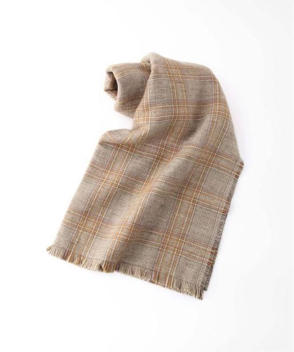 THROW スロー ストール Deuxieme Classe チェック ウール リネン THROW スロー ストール Deuxieme Classe チェック ウール リネン