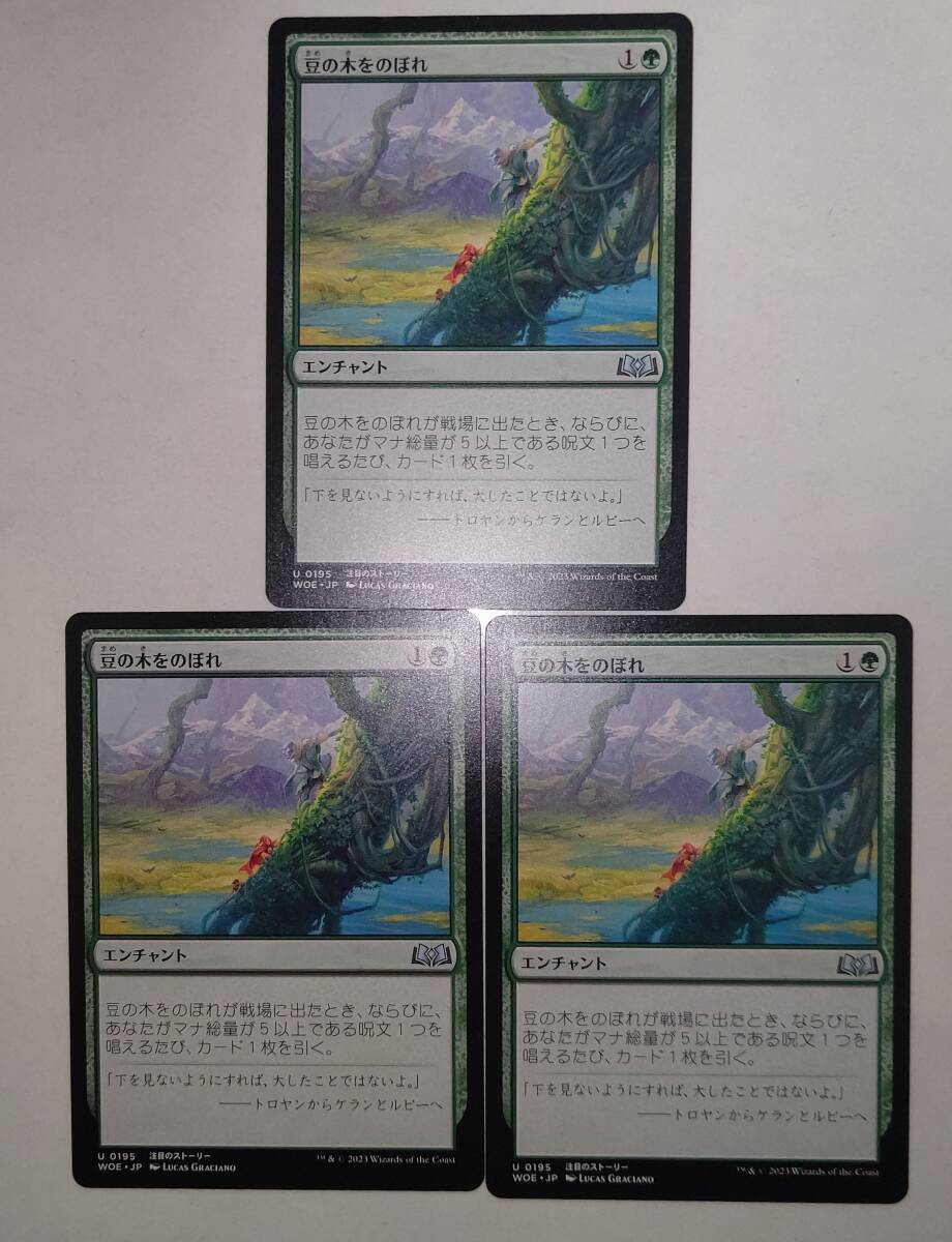MTG エルドレインの森 アンコモン 豆の木をのぼれ 日本語版まとめて3枚セットの画像1