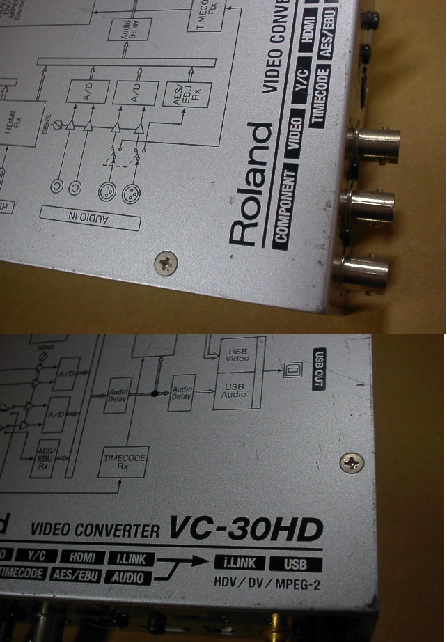 [通電のみ確認済み・動作未確認 ジャンク品・ACアダプター：無し]Roland ローランド VC-30HD ビデオ コンバーターの画像7