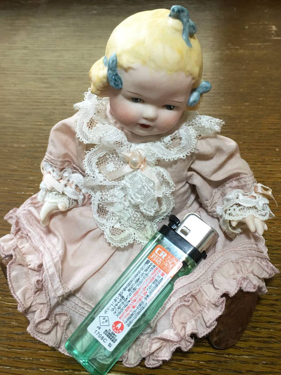  bisque doll Vintage .. girl doll race underwear pink Western-style clothes attaching 