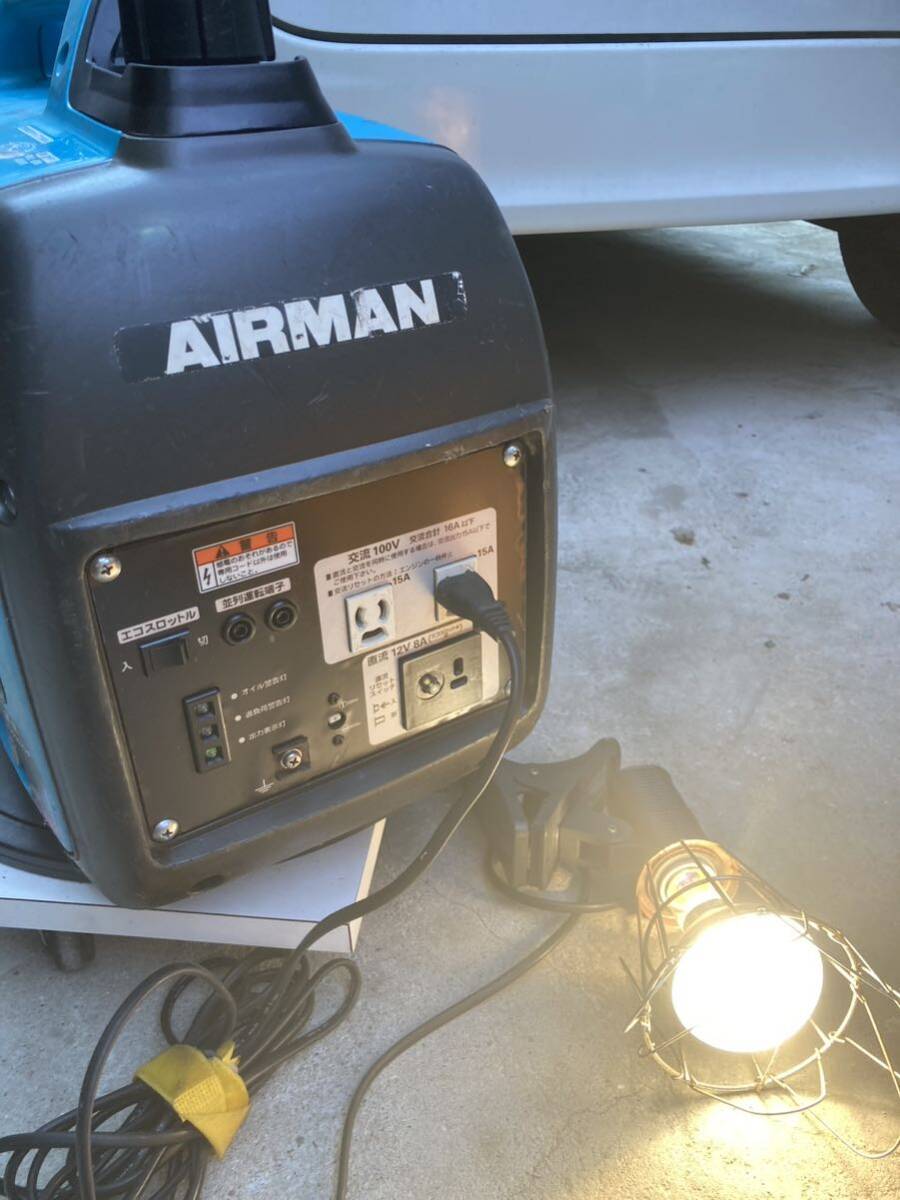 動作確認済 AIRMAN エアーマン HP1600SV北越工業 ホンダOEM インバーター 発電機 EG/OIL同梱 カバー類HP1800使用 中古品 EU16i同等品 委託の画像1