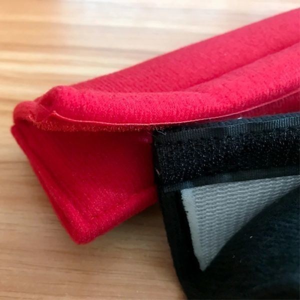 [ postage 140 jpy ][ black black red red ] Recaro seat belt cover shoulder pad door striker 1JZ 2JZ S13 STI TRD RECARO NISMO Mugen 