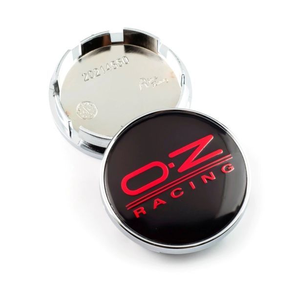 【送料140円】【銀枠 チェック&銀 シルバー】60mm OZレーシング ホイールセンターキャップ O.Z Racing 新品 4個セット ハブキャップ_画像4