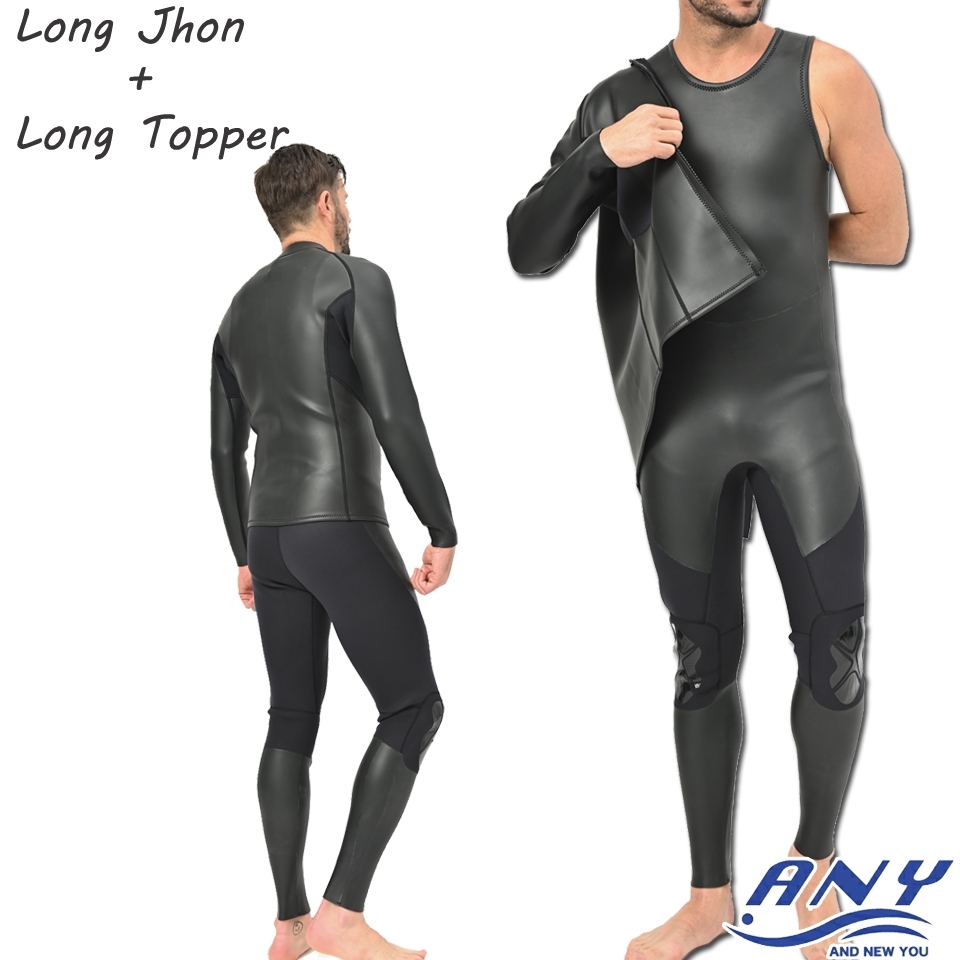 MLWサイズ 2mm 長袖タッパー + 3mm ロングジョン ウエットスーツ メンズ AND NEW YOU 2024年モデル 2ピース フルスーツ サーフィン JPSA