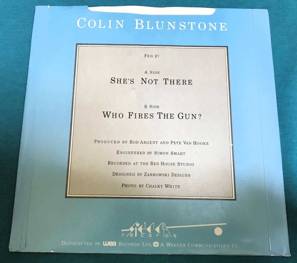 7”●Colin Blunstone / She's Not There UKオリジナル盤 FED 27 ソフトロック SOFT ROCKの画像2