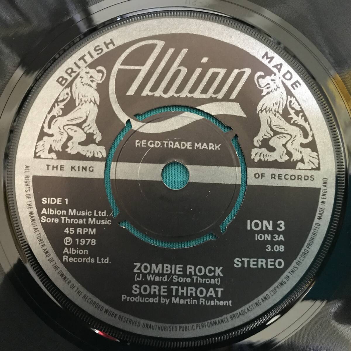 7”●Sore Throat / Zombie Rock UKオリジナル盤 英国産ネオロカ クボタタケシ ロンドンナイト の画像3