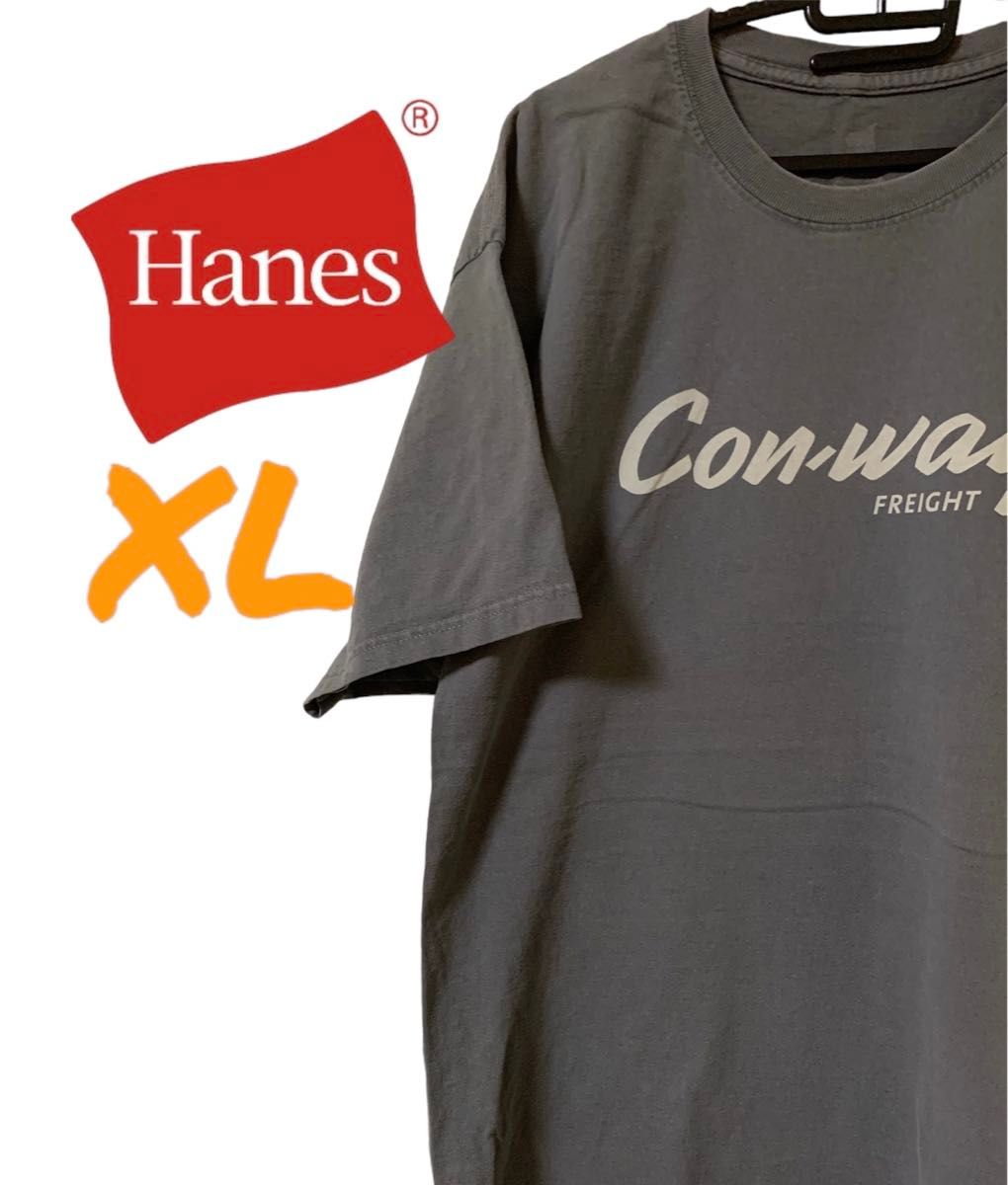 【US古着】Hanes ヘインズ ダークグレー XL Tシャツ 半袖 レギュラーヴィンテージ プリント メンズ レディース