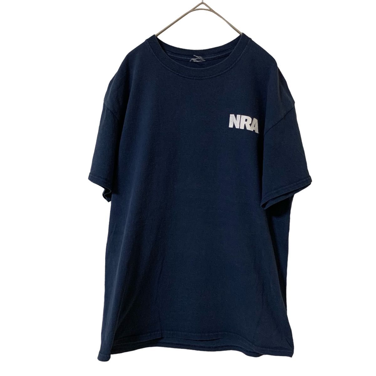 【US古着】グッドデザイン ネイビー M Tシャツ 半袖 レギュラーヴィンテージ プリント メンズ レディース