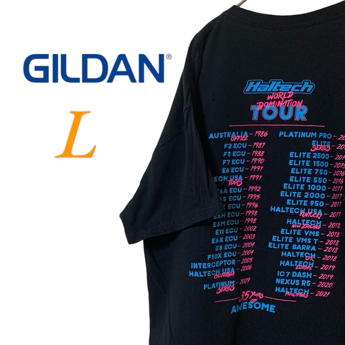 【US古着】GILDAN ギルダン L ブラックTシャツ 半袖 レギュラーヴィンテージ プリント メンズ レディース