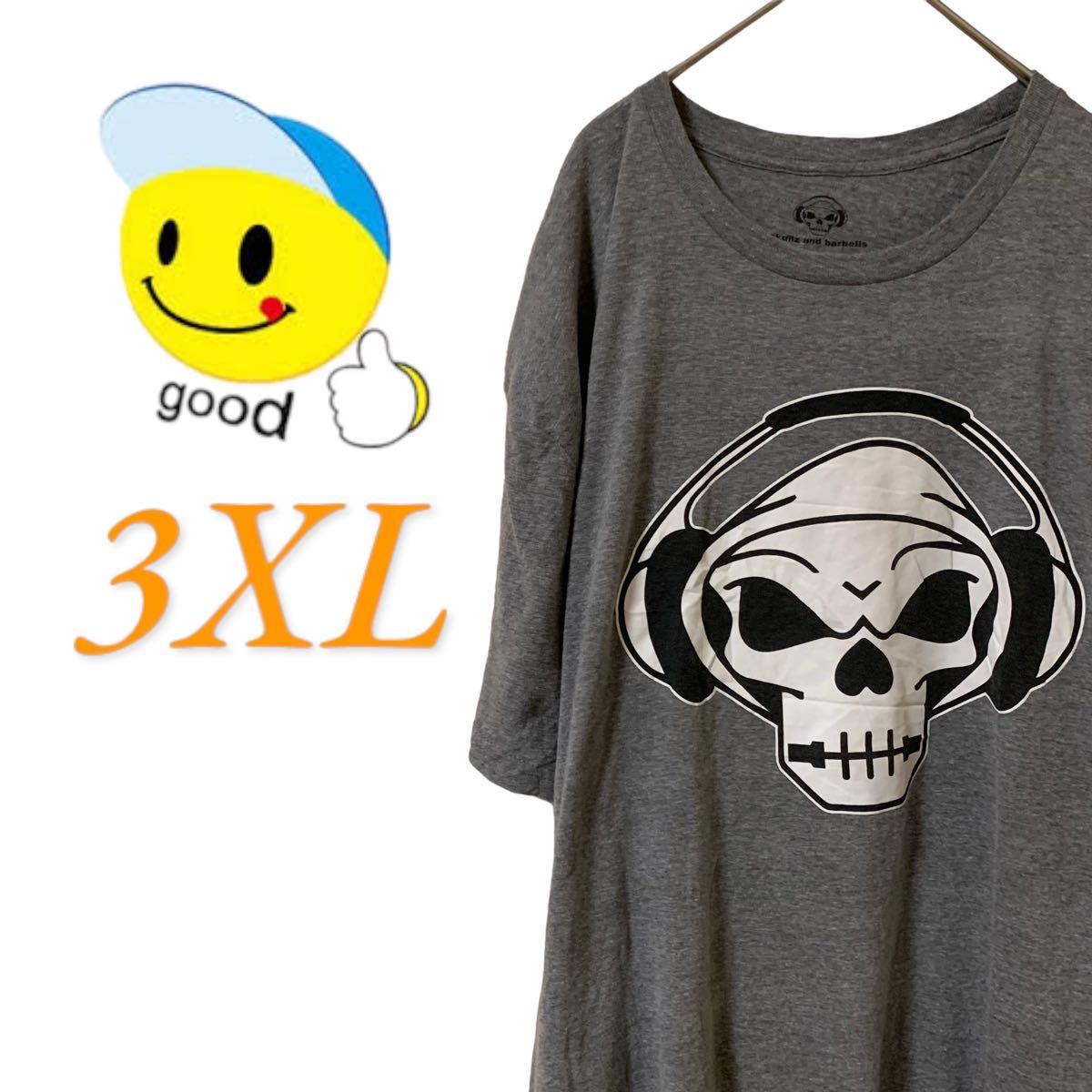 【US古着】グッドデザイン グレー 3XL Tシャツ 半袖 レギュラーヴィンテージ プリント メンズ レディース