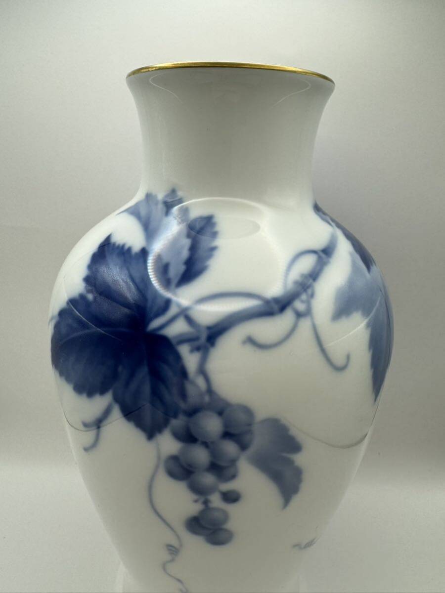 OKURA 大倉陶園 葡萄 花瓶 フラワーベース 27.5cm_画像2