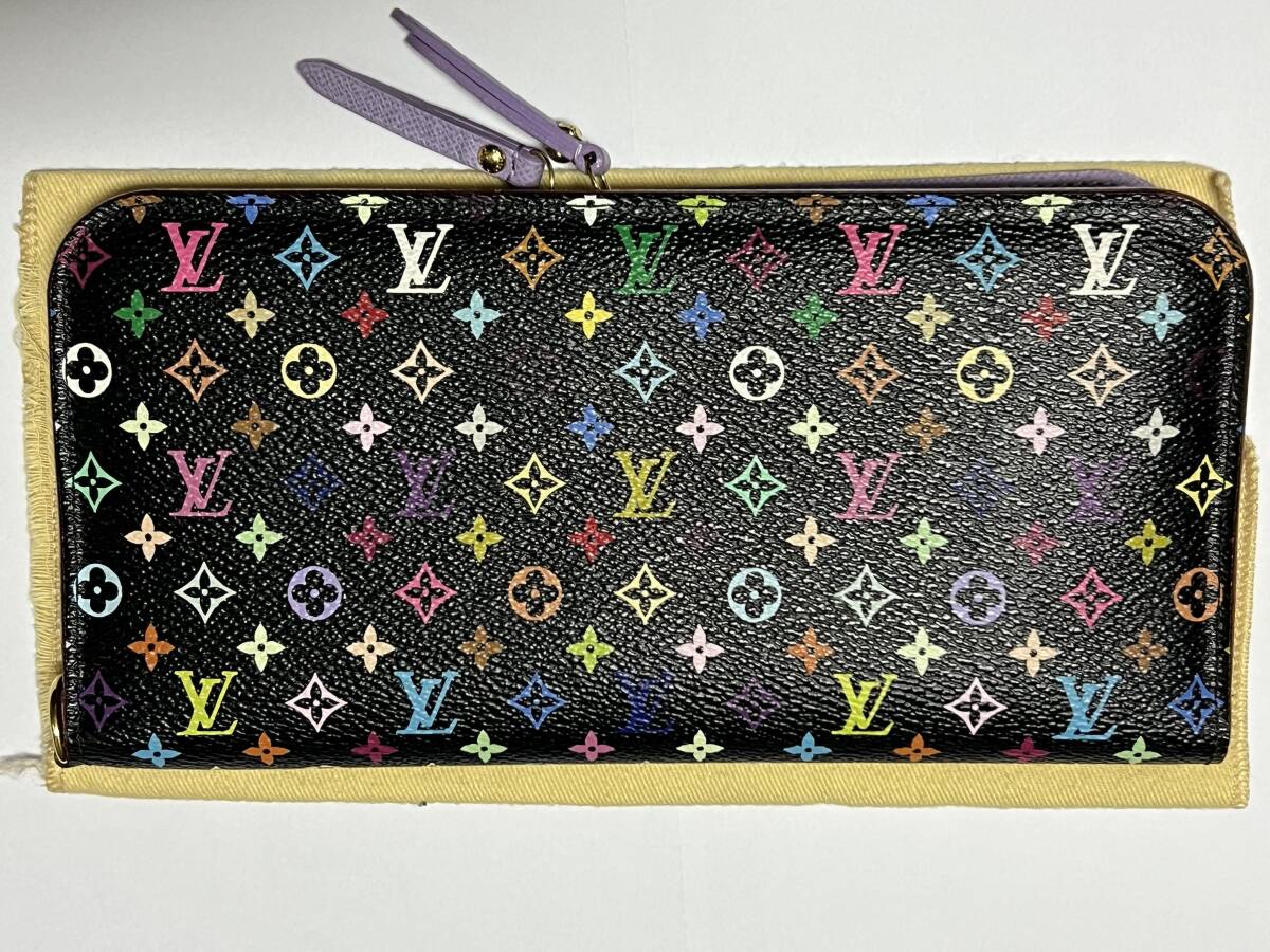 極美品 LOUIS VUITTON ルイヴィトン モノグラムマルチカラー ポルトフォイユ アンソリット ロングウォレット 長財布 箱、袋付 中古品_画像2