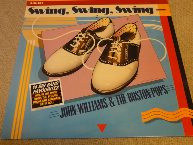 ジョン・ウィリアムス 「スウイング・スウイング・スウイング」ボストン・ポップス・オーケストラ蘭フィリップス20PC-341直輸入盤 帯付き_画像1