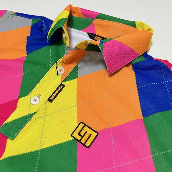 【レビューで送料無料】 ★特価品★LOUDMOUTH ラウドマウス メンズ 半袖ポロシャツ/Pargyle Neon《サイズL》 その他