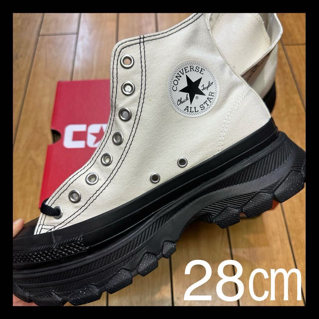 ☆新品☆CONVERSE ALL STAR R TREKWAVE HI コンバース　オールスター　R トレックウェーブ　ハイ　ホワイト　ブラック　厚底　スニーカー_画像1