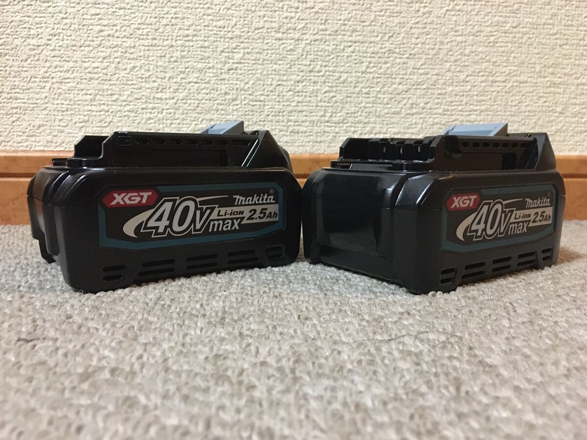 美品 makita マキタ BL4025 XGT 40V max マックス リチウムイオンバッテリー 電池 2.5Ah 2個セット_画像1