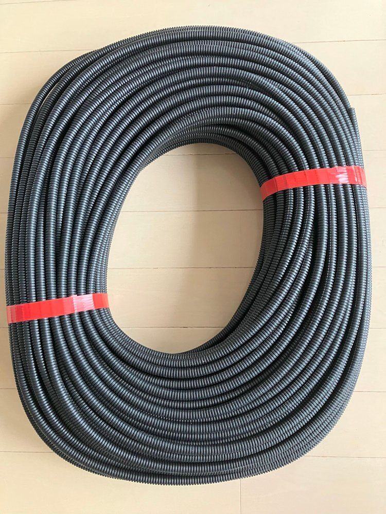  unused 200m(100m volume ×2) corrugate tube wiring adjustment slit entering inside diameter 7mm outer diameter 10mm close prefecture is free shipping 