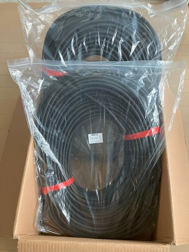  unused 200m(100m volume ×2) corrugate tube wiring adjustment slit entering inside diameter 7mm outer diameter 10mm close prefecture is free shipping 