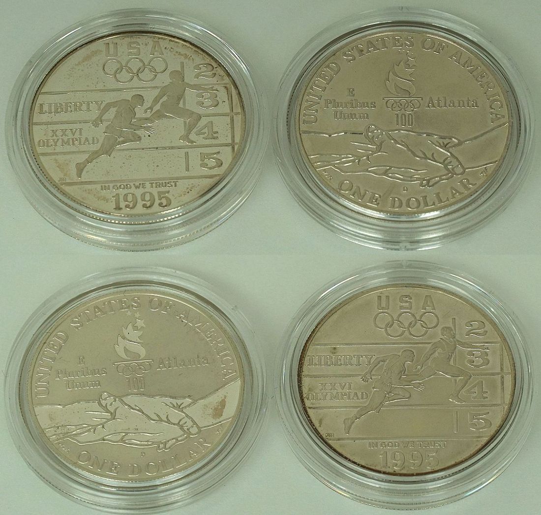 ★ 1995年～1996年・アメリカ・アトランタオリンピック記念貨幣セット ★ 1ドル貨幣16枚 ★ sc73の画像4