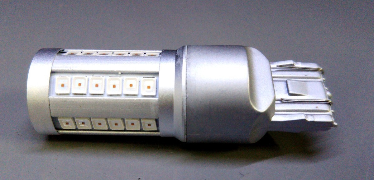 LEDバルブ T20ダブル 魚眼レンズ　2本セット 42LED　アンバー ハイロー ウインカー ポジション 交換用【AU-1682】zffql_画像7