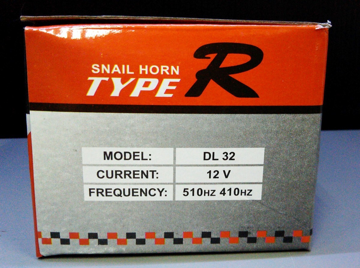 TypeR SNAIL HORN ホーン ステー付 クラクション 黒×赤 12V 100db 周波数 L/410hz H/510hz 新品 汎用の画像9