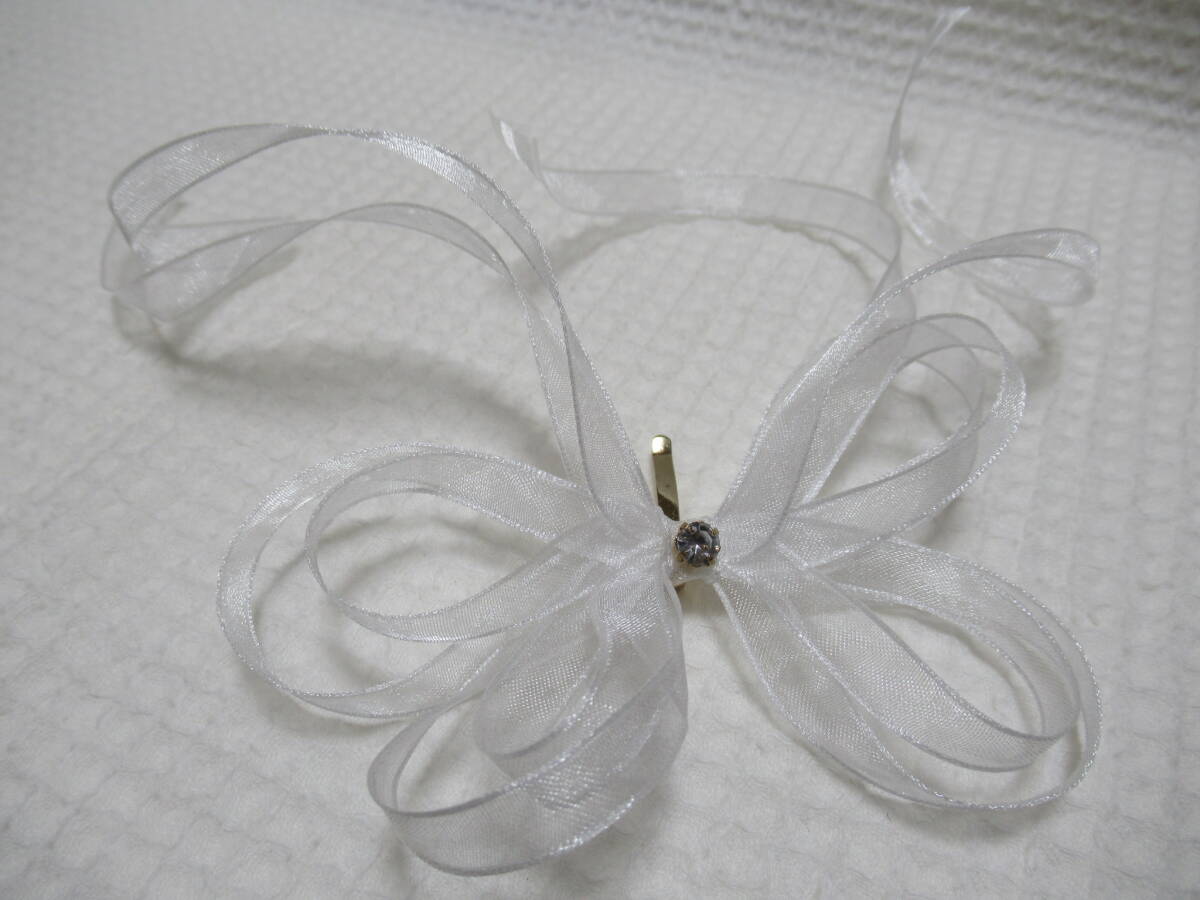  auger nji- style. small . cloth. ribbon type crystal. biju- attaching Gold po knee hook white group 