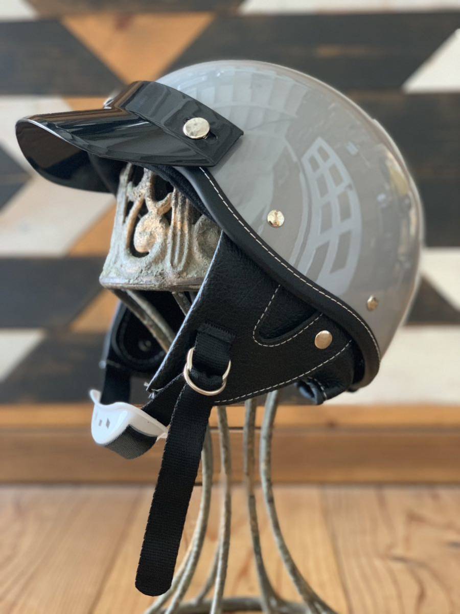 ショーティーヘルメット ポリスshorty BELL オーシャンビートル似 グレー 56〜59cm位の画像1