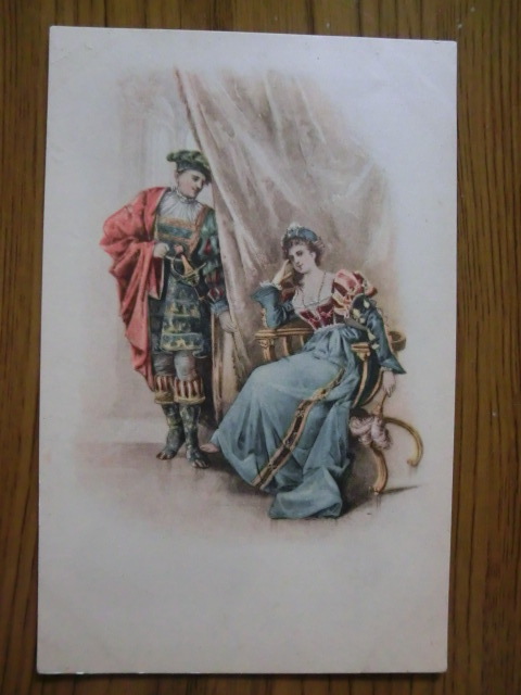 アンティーク 古いポストカード・絵葉書  * ヴィエナ風イラスト画４枚/B * 1900~1915年の画像6