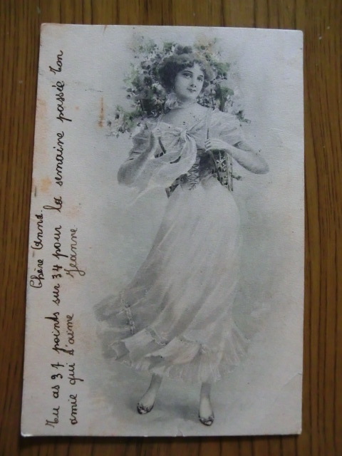 アンティーク 古いポストカード・絵葉書  * ヴィエナ風イラスト画４枚/C * 1900~1915年の画像4