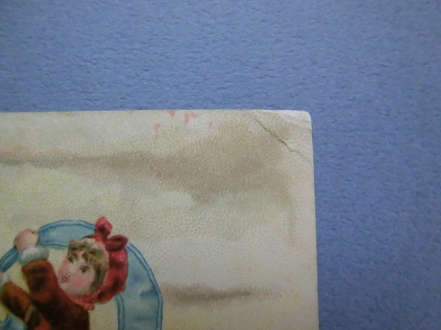 アンティーク 古いポストカード・絵葉書  * 1903年号カード 子供たちが新年の準備です * 1902年消印の画像3