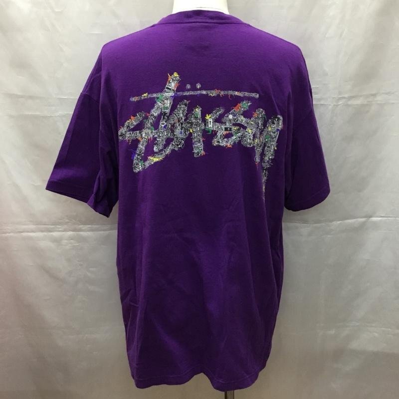 STUSSY XL ステューシー Tシャツ 半袖 半袖カットソー プリントTシャツ クルーネックカットソー T Shirt 紫 / パープル / 10108992の画像2