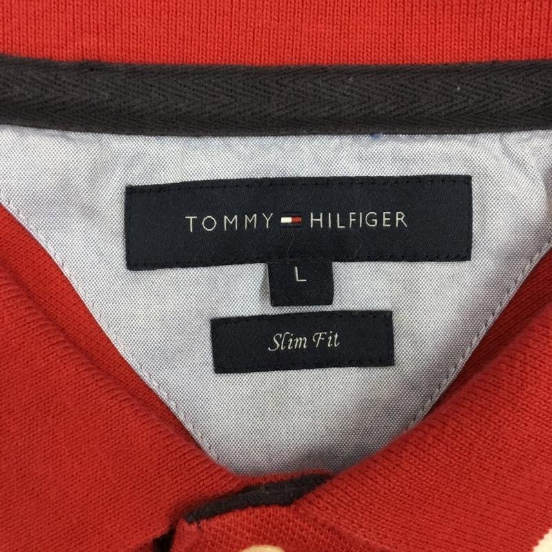 TOMMY HILFIGER L トミーヒルフィガー ポロシャツ 半袖 半袖ポロシャツ カラーシャツ 半袖カットソー Polo Shirt 10108939_画像8