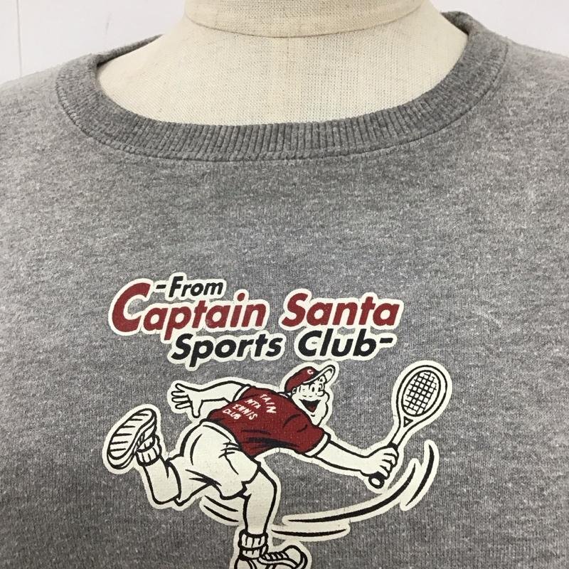 CAPTAINSANTA L Captain Santa футболка длинный рукав тренировочный Sweat Sweatshirt пепел / серый / 10109070