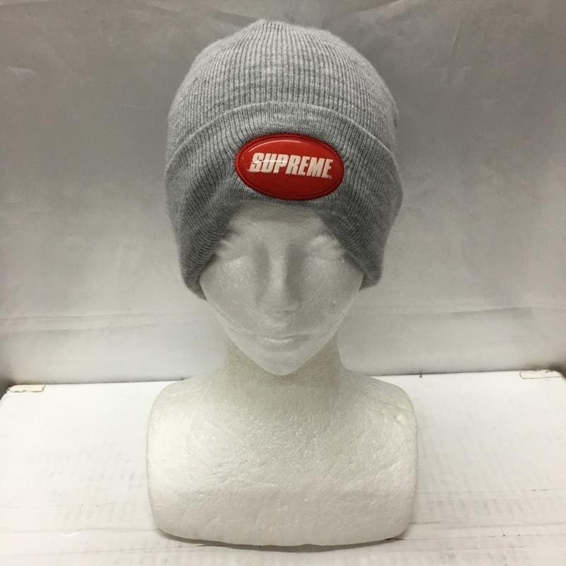 Supreme 表記無し シュプリーム 帽子 ニット帽 18SS Rubber Patch Beanie Knit Cap、Knit Hat Beanie 灰 / グレー / 10109757_画像1