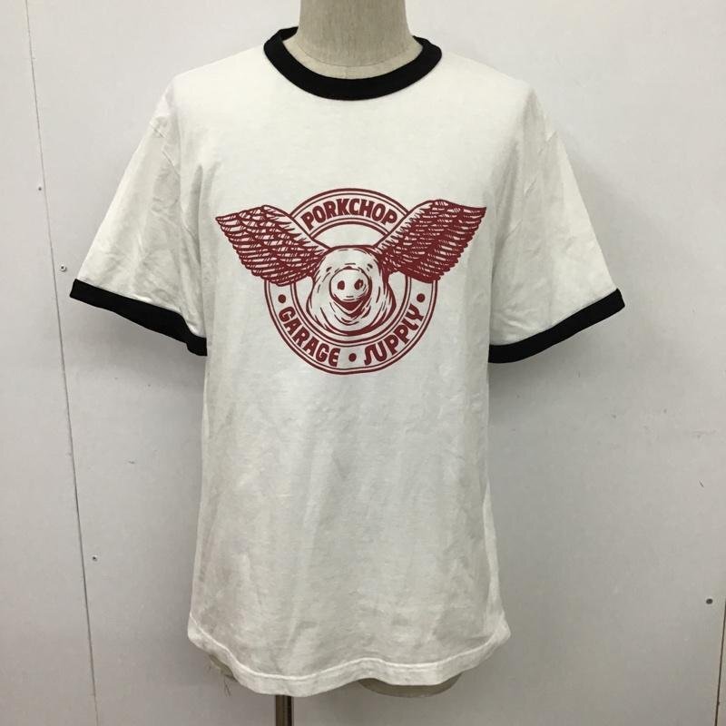 PORKCHOP GARAGE SUPPLY L ポークチョップガレージサプライ Tシャツ 半袖 リンガーTシャツ バックプリント 豚 T Shirt 10097093の画像1
