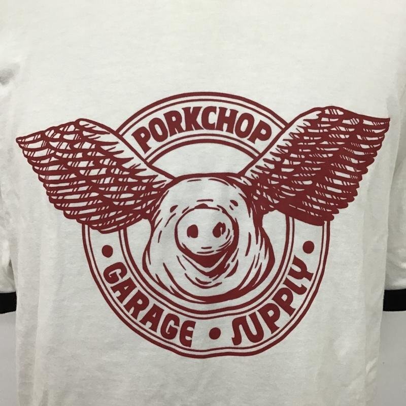PORKCHOP GARAGE SUPPLY L ポークチョップガレージサプライ Tシャツ 半袖 リンガーTシャツ バックプリント 豚 T Shirt 10097093の画像7