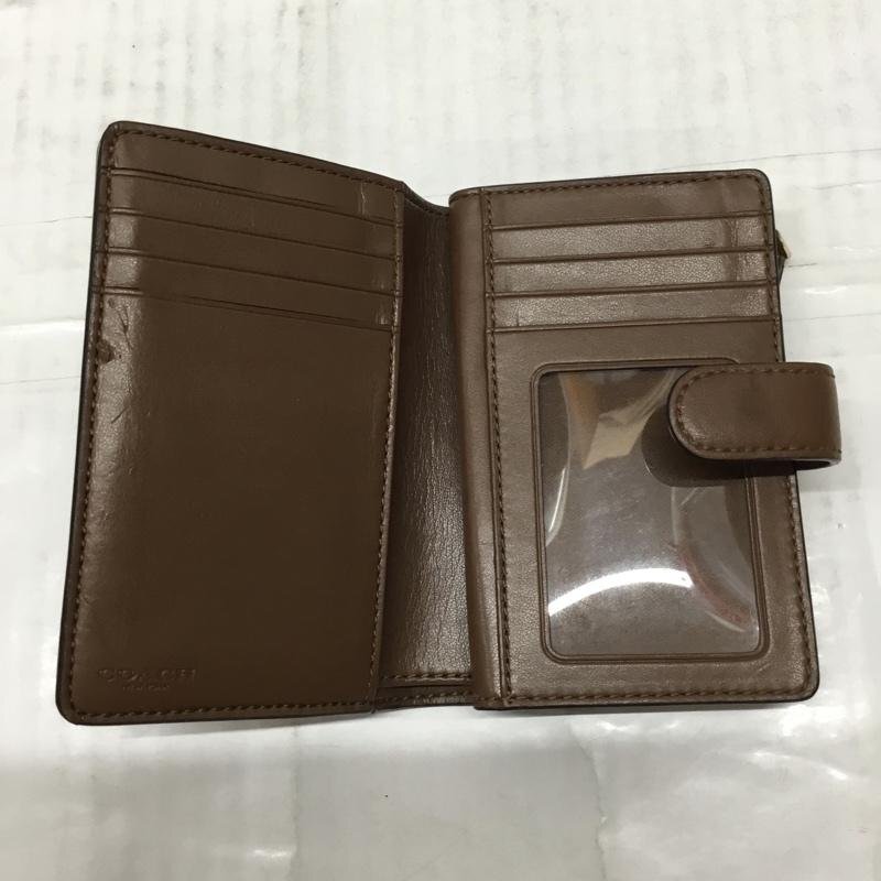 COACH 表記無し コーチ 財布 二つ折り シグネチャー Wallet Bi-Fold Wallet Billfold Wallet 茶 / ブラウン / 10109864_画像6